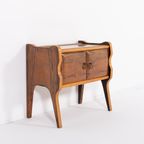 Sculptural Italian Mid-century Nightstand/cabinet, 1950’s thumbnail 2