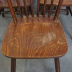 Set Van 10 Houten Vintage Windsor Spijlen Stoelen Uit De Jaren ’70 In Engelse Stijl thumbnail 10