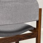 Jaren 60 Wengé Fauteuil Nederlands Design Armstoel Grijs thumbnail 2