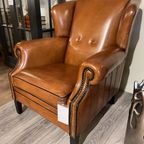 Cambridge Schapenleren Oorfauteuil Cognac Schaapsleder thumbnail 4
