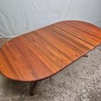 Glostrup, Vintage Jaren 60 Deense Ronde Ovale Tafel Teak thumbnail 24