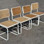 Set Van 4 Cesca Stoelen In Wit Eetkamerstoelen Design thumbnail 4