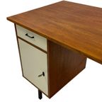 Vintage Bureau Desk Jaren 60 Teak Fineer Werkplek thumbnail 15