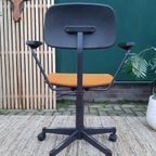 Vintage Bureaustoel Martin Stoll Retro Design Stoel Oker 70 thumbnail 4