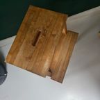 Massief Vintage Tyle Houten 2 Stap Krukje/ Plantentafel 50 Cm H thumbnail 8