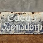 Antiek Emaille Reclamebord Cacao Bensdorp 1900 thumbnail 3