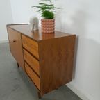 Teak Fineer Dressoir Met Ronde Knop En Lades Nr. 2 thumbnail 13