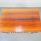 Vintage Bijzettafel Teak Hout Metaal Hifi Side Table ‘60 thumbnail 10