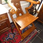 2 Oosterse Boeddisten Armstoelen In Tropisch Hout. thumbnail 4