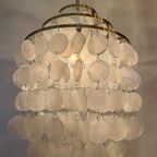 Set Van 2 Capiz Hanglampen Kroonluchters Opaline Parelmoer thumbnail 10