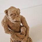 C Evers Vintage Beeld Aap Sculptuur thumbnail 8