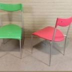 Set Van 2 Vintage Design Italiaans Stoelen Eetkamerstoelen thumbnail 4