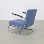 Vintage Bauhaus Buisframe Fauteuil W.H. Gispen Model S411 Mücke Melder thumbnail 3