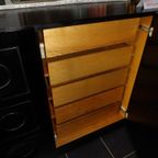 Zwarte Brutalist Dressoir Met 5 Deuren. thumbnail 6
