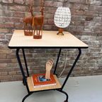 Mid Century Trolley, Vintage Bijzettafel Op Wielen, Side Table thumbnail 14
