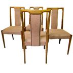 4 Vintage Design Teakhouten Eetkamerstoelen Jaren 60 thumbnail 6