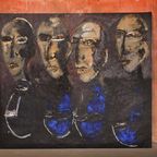 Vintage Oil Paint With Blue Pigment Made By Miriam Lampe, 1985 thumbnail 4