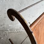 Metalen Schommelstoel Met Leder Ligbed Uit De 19E Eeuw. thumbnail 10