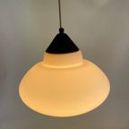 Vintage 50’S Mcm Hanging Pendant - Frosted / Semi Translucent White Glass - Louis Kalff / Phillip thumbnail 7