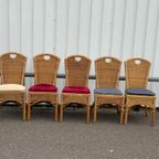 Vintage Wicker Chairs, Set Of 5 thumbnail 13