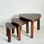 Set Vintage Bijzettafeltjes Nesting Tables Jaren 70 Brutalist thumbnail 6