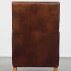 Mooie En Comfortabele Schapenleren Art Deco Design Fauteuil Met Een Prachtige Kleur thumbnail 9