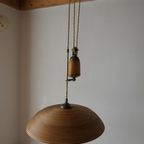 Vintage Rotan Bamboe / Koper Hanglamp Gabriella Crespi thumbnail 3
