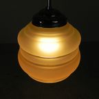 Art Deco Hanglamp Met Roze Glazen Kap, Jaren 30 thumbnail 4