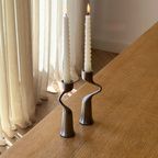 Set Of 2 Stainless Steel Menu Candle Holders thumbnail 8