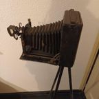 Antieke Contessa Nettel Altura 1921 Balgcamera Op Statief thumbnail 7
