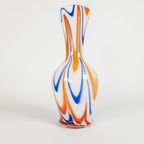 V.B. Opaline - Florence - Empoli Glas - Oranje/Blauw/Wit - Vetreria Di Borgonovo - Italie - 60'S thumbnail 2