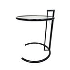 Design Side Table - Eileen Gray Stijl - Metaal - Glas - 80S thumbnail 6