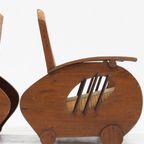 Set Art Deco Design Rattan Woven Lounge Chairs , 1930S Italy thumbnail 9