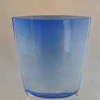 Blue Glass Vase, Krosno Poland, 1980S thumbnail 7