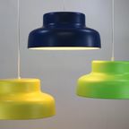 Wonderful Combination Of 3 Vintage Lamps Restored In Some Nice Colors *** Denmark 1980 *** thumbnail 2