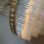 Vintage Xl Opaline Staafjes Kroonluchter Hanglamp Teardrops Murano thumbnail 11