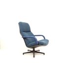 Artifort Swivel Chair Blue | F141 Geoffrey Harcourt Bureau thumbnail 2