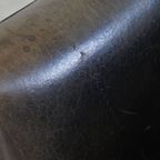 Unieke En Subtiele Zwart/ Grijze Schapenleren Clubfauteuil Met Een Mooi Patina thumbnail 11