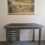 Vintage Metalen Bureau Gispen Stijl Vintage Bureautje thumbnail 3