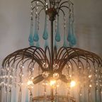 Italiaanse Hanglamp Azuur Teardrop Lamp Murano Kroonluchter thumbnail 11