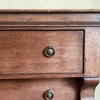 Oud Hollandse Eiken Ladenkast Commode Shabby Chic thumbnail 18