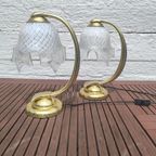 2 Nachtlampje Venice Handmade Glass Italy Jaren 70, Prijs Per Set thumbnail 3