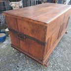 Oude Dekenkist, Opbergkist, Afm. 138x70m En 69cm Hoog. thumbnail 4