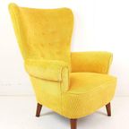 Vintage Artifort Theo Ruth Fauteuil Geel Nieuw Gestoffeerd thumbnail 12