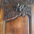 Antique Carved Wood Wardrobe thumbnail 8