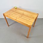Vintage Grenen Pine Rechthoekige Eettafel Deens Design ‘60 thumbnail 6