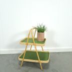 Rotan Dubbele Dienblad Met Groen Blad thumbnail 5
