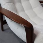 Vintage Teak "Scoop" Chair With Ottoman By R.Huber & Co thumbnail 3