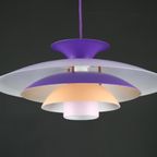 Geweldig Uitziende Paars, Zalm En Roze Gelakte Deense Designlamp - Xl-Model - Formlight - Denemar thumbnail 8