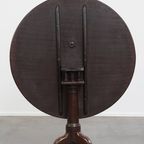 Geweldige Antieke Engelse Draaibare Barrel Leg Bird Cage Tilt Top Table Uit De 18e Eeuw thumbnail 4